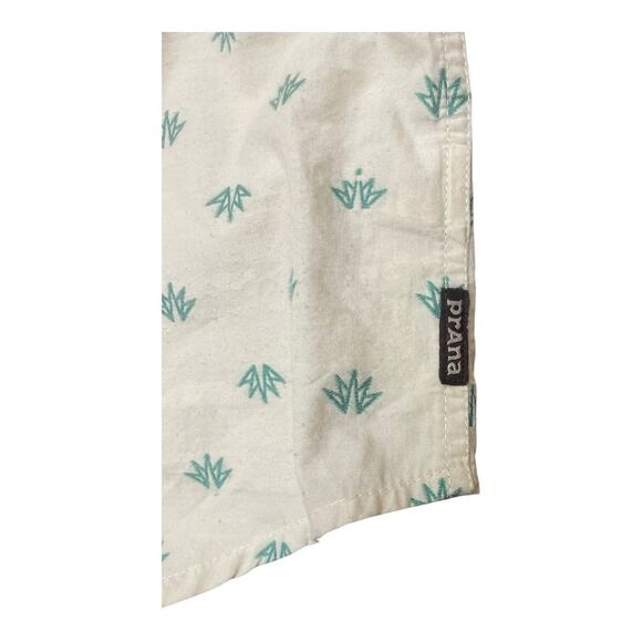 Prana Shirt Slim Fit Beige Organic Cotton Button Down Size XL Short Sleeve - Picture 4 of 8